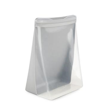 Imagem de W&P Bolsa de armazenamento reutilizável de silicone Porter, sanduíche (suporte de 1040 ml), ardósia, recipiente de armazenamento de alimentos, seguro para micro-ondas e lava-louças, fácil limpeza