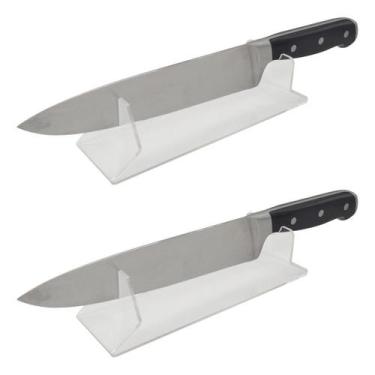 Imagem de Kit 2 Suporte Acrílico Organizador Faca Cozinha Expositor Profissional