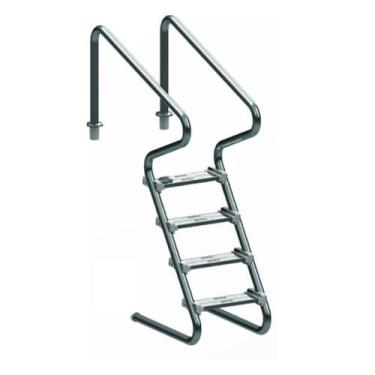 Imagem de Escada para Piscina Confort 2" com 4 Degraus Duplos em Aço Inox - Sodr