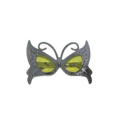 Imagem de Óculos Infantil Borboleta Metalizado Para Festas Colorido Com Lente - 