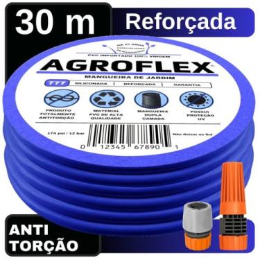 Imagem de Mangueira de Jardim AgroFlex 30Metros + Conjunto Tramontina
