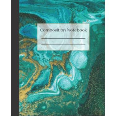 Imagem de Composition Notebook: Wide Ruled Lined Paper Journal | Gold Glitter Liquid Marble Workbook for Writing Anything you Want
