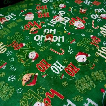 Imagem de TNT Natal HoHoHo Verde c/Detalhes Dourados/Glitter Papai Noel 1.50m x 1,40m