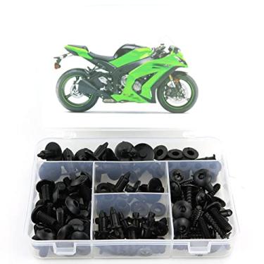 Imagem de Kit de parafusos de carenagem Xitomer, para KAWASAKI ZX-10R 11-18, kits de montagem/porcas/fixações/ilhós/ilhósxitomer preto FBT004103BK