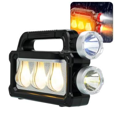 Imagem de Lanterna Solar e USB com Power Bank Luminária Multifuncional ONLT025 -