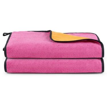 Imagem de Kit 02 Panos Flanela E Microfibra Dupla Face Toalha Para Limpeza Em Ge