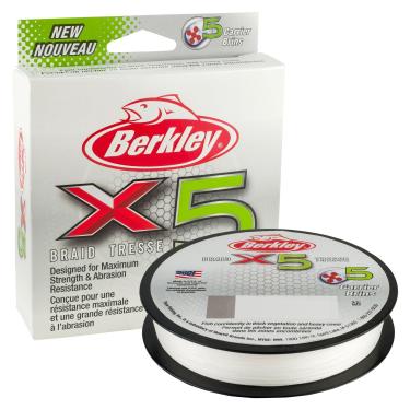 Imagem de Berkley Linha de pesca trançada de cristal X5, 160 m, 6,8 kg, cristal