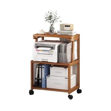 Imagem de LICONG-2020 Suporte de impressora, prateleira, chão, escritório, multicamadas, copiadora, móvel, mesa, armazenamento de arquivos, prateleiras, suporte para impressora (cor: A)