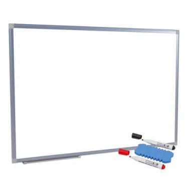Imagem de Quadro Branco Grande Com 2 Canetas e Apagador Lousa Branca Anotações Estudo Escritório Aula Online