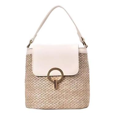 Imagem de Bolsa Feminina Alça Transversal De Palha Sintética Fashion - Alwy