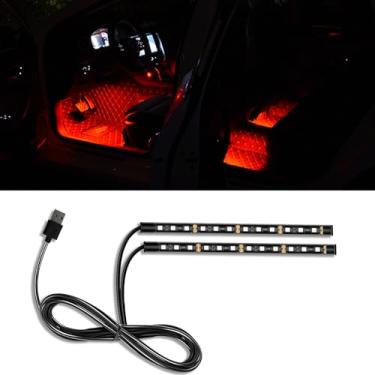 Imagem de Piburth Fita de LED para carro, 24 luzes LED RGB para ambientes interiores sob o painel, luz noturna ambiente de 12 V, lâmpada decorativa interior automotiva, acessórios universais para carros