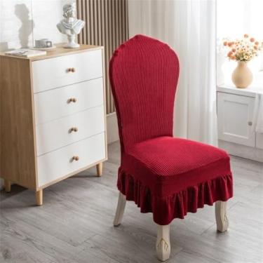 Imagem de HZSZXG Capas para cadeiras 50X60CM Color-blocked Round Back Mesa de jantar e capas para cadeiras espessadas, 14,4 PC