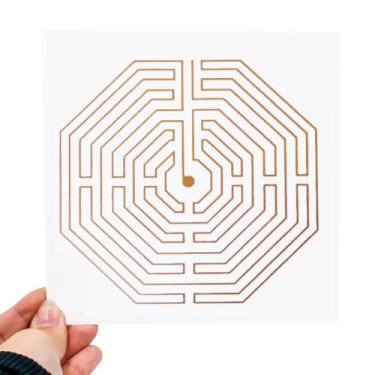 Imagem de Placa Grafico Labirinto De Amiens PVC 15x15cm - Radionica Radiestesia 