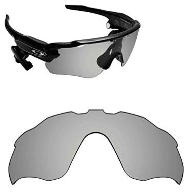 Imagem de Lentes de reposição polarizadas Alphax/acessórios para Oakley Radar Pace OO9333 - Várias opções, Silver Titanium Polarized, One Size