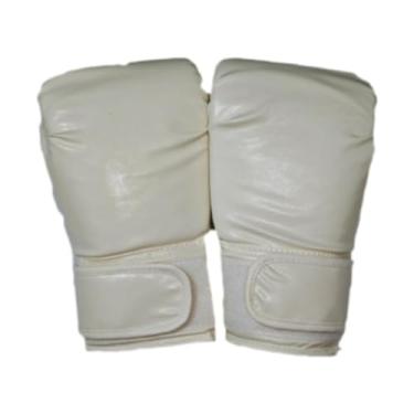 Imagem de Deevoka Luvas de boxe luvas de karatê de karate Pu respirável protetores de guardas de ajuste ajustáveis ​​respiráveis ​​para competição profissional, Adultos Brancos