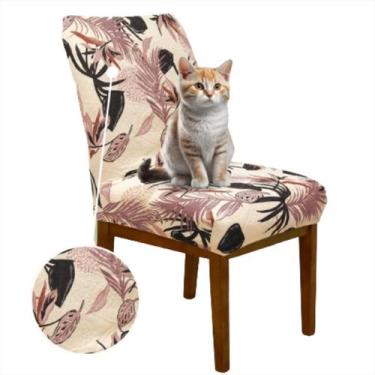 Imagem de Kit 8 Capa Cadeira De Jantar Anti Gato Matelada Boho - Charme do Detal