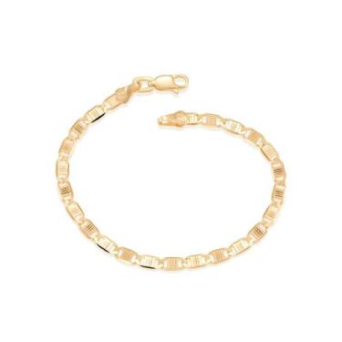 Imagem de Pulseira Masculina Folheada Ouro 18k Diamantada Trabalhada - Rommanel,