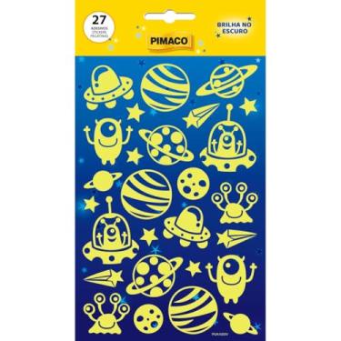Imagem de Adesivo Nave, Brilha no Escuro, 1 folha com 27 etiquetas, Pimaco