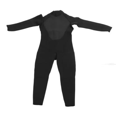 Imagem de Roupa de mergulho de corpo inteiro 1 peça com isolamento térmico de 5 mm preto para esportes aquáticos (M)
