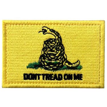Imagem de Don't Tread On Me Tactical Bordado Moral Applique Fastener Hook & Loop Patch - Amarelo