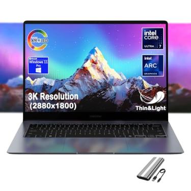 Imagem de SAMSUNG Laptop Galaxy Book4 Pro Business, tela sensível ao toque 3K AMOLED de 14 polegadas, Intel 16-Core Ultra 7 155H, bateria de longa duração, fina e leve, webcam IA 1080P, Windows 11Pro, com PSD