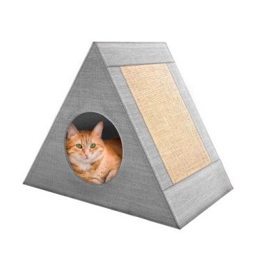 Imagem de Casinha para Gato estilo Toca Ricapet, Cinza