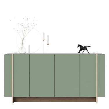 Imagem de Buffet Aparador Copacabana 4 Portas - Colibri Hortelã/Amêndoa