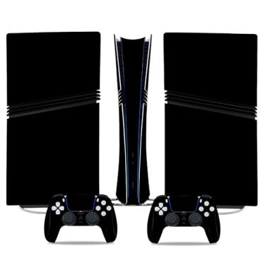 Imagem de Adesivo de película compatível com console digital PS5 Pro, decalque de vinil decorativo para controle sem fio (preto)
