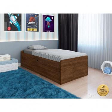 Imagem de Cama Solt. Bau Interno Pratica Reforçada Camila Mdfmpd Malbec