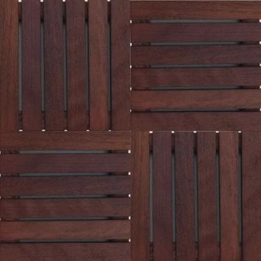 Imagem de Kit Deck em Placa de Madeira Modular 30cmx30cm com 20 Placas Madersilva