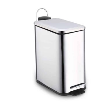 Imagem de Lixeira inox retangular c/pedal 5l acetinado - Mood