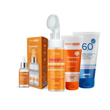 Imagem de Kit Skin Care Vitamina C Limpeza de Pele Completo c/ Sérum Clareador -