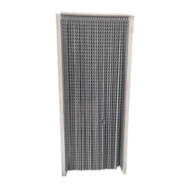 Imagem de Divisor Ambientes Cortina De Porta Cinza Claro Liso 80x210cm Bonita Elegante Pratica Instalação Simples