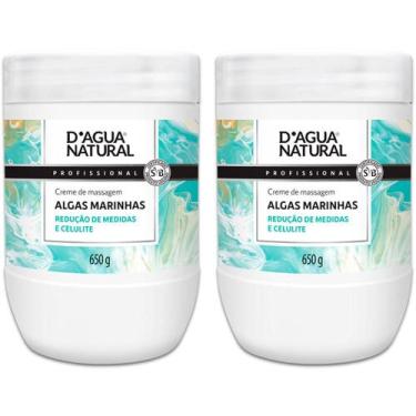 Imagem de Kit 2 Potes Creme de Massagem Dagua Natural Algas Marinhas 650g Reduçã