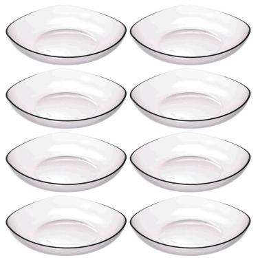 Imagem de 8 Cestas para Frutas Fruteira de Mesa Transparente 3,5L Trio Crippa Bancada Verduras