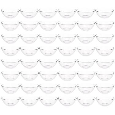 Imagem de 48 Tigelas Transparentes Crippa Travessa Redonda 2,3L Servir Salada Sobremesa Restaurante