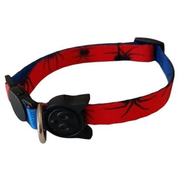 Imagem de Coleira Anti-Enforcamento para Gatos, Ajustável, Sistema de Liberação Rápida (Único, Homen Aranha)