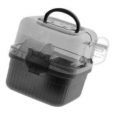 Imagem de Generic Gaiola de hamster com garrafa de água e roda de gaiola de roda de de de pequenos animais claros para ratos de rato de esquilo ratos camundongos, Preto