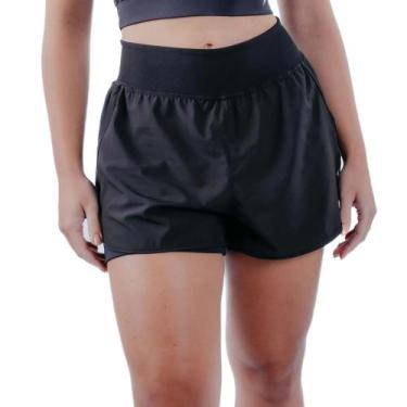 Imagem de Short Feminino Poker Duplo Runner Sunset Preto, Preto, P