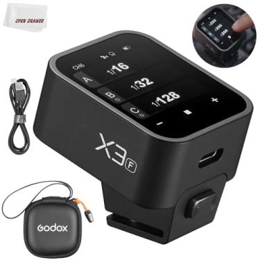 Imagem de Godox Gatilho X3F X3F X3-F, disparador GODOX Flash, acionador de flash sem fio TTL de tela sensível ao toque, com conversão TCM, bateria de íon de lítio embutida de 3,7 V 850 mAh, aproximadamente 7