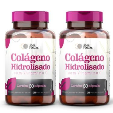 Imagem de Colágeno Hidrolisado com Vitamina C. - 1g com 60 cápsulas - 2 potes