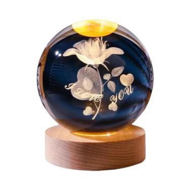 Imagem de Bola de Cristal 3D Infantil com Luz Noturna (6cm) - Pikachu, Doraemon,