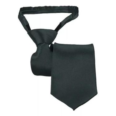 Imagem de Gravata Adulto Slim Fit Com Nó Pronto Ref: 255 - HERO MEN, Cinza chumb