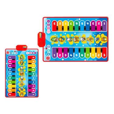 Imagem de Tapete Musical De Piano Infantil Duplo Com 8 Instrumentos E 20 Teclas 