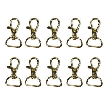 Imagem de Fecho Lagosta Cor Dourado 4cm X 2,5cm Médio Passar Fita Bolsa Corrente