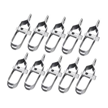 Imagem de Fenteer Kit de conectores para filtro de cerca elétrica, 10 peças, tensor de cerca portátil e resistente, tensor de fio em linha para malha de quintal de, 110mm