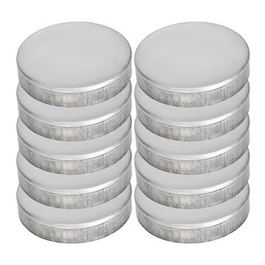 Imagem de POYUFRG 10 peças de tampa de poste de cerca, tampa superior de poste de cerca redonda, tampas de poste de ferro galvanizado/poste de lâmpada/deck/doca/tampas de empilhamento decoração, 76 mm