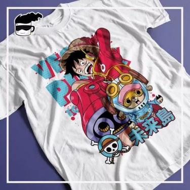 Imagem de Camiseta Luffy e Chopper - One Piece Arco Egghead - Loja Dinka, m