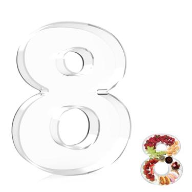 Imagem de Caixa de tabuleiro de charcutaria de acrílico extra grande de 35 cm, bandeja de servir reutilizável para bolo e doces, para decoração de festa de aniversário de aniversário (8)