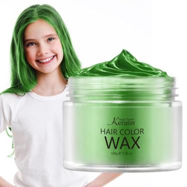 Imagem de Magic Master Keratin Cera Temporária Para Coloração Capilar Verde Esmeralda, De Tinta Corante Queratina Master, 3,4 Fl Oz Natural Lavável Crianças, Meninas, Mulheres E Homens, Festa, Cosplay, Festiv